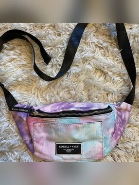 Kendall & Kylie Pastel Tie-Dye Waist Bag/ Fanny Pack in Pink, Purple, Mint